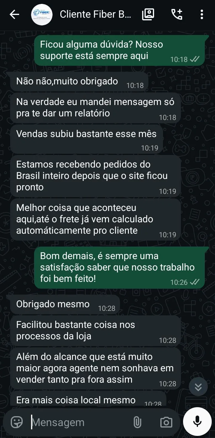 Depoimento Grupo Fiber+ Brasil